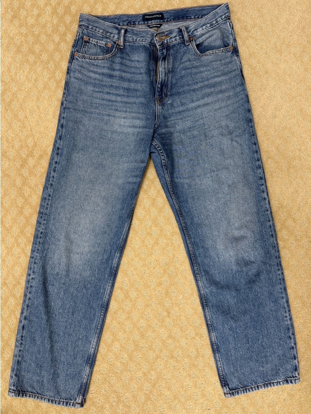 Aeropostale High-Rise Baggy Jean Classic Blue Denim - Picture 2 of 5